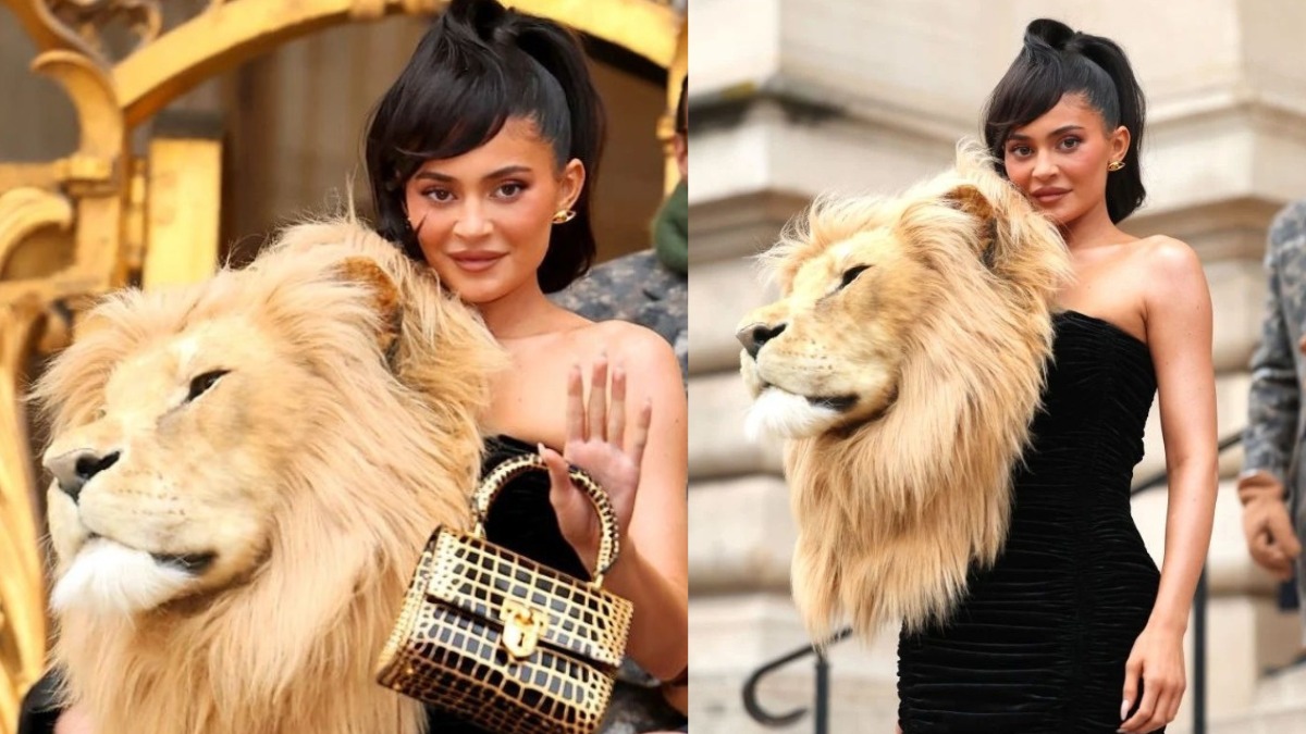 Kylie Jenner Faces Backlash From Fans After Wearing Ultra-Realistic Lion Head Dress To Paris Fashion Week!