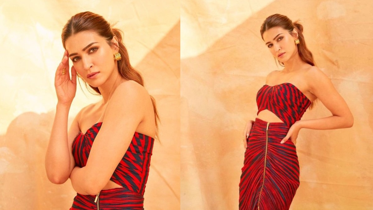Kriti Sanon Black, Red Striped Co-Ord Set Is Raising Temperatures And Style Bar At Same Time!