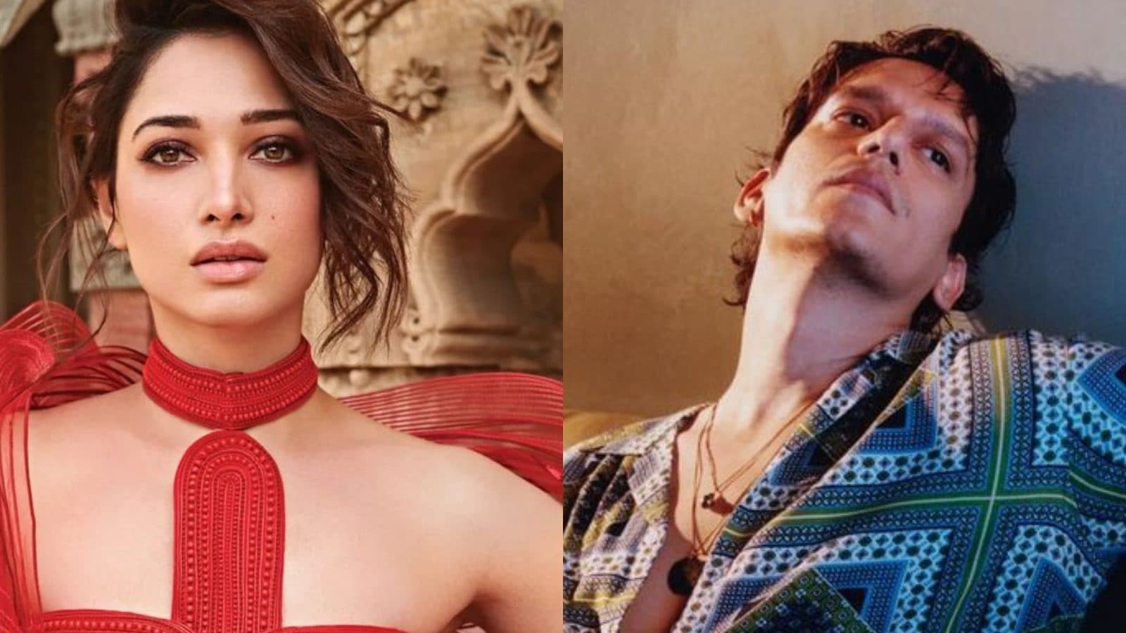 Tamannaah Bhatia Dazzles in Red Lehenga With Sexy Bra; Vijay Varma’s Comment Goes Viral