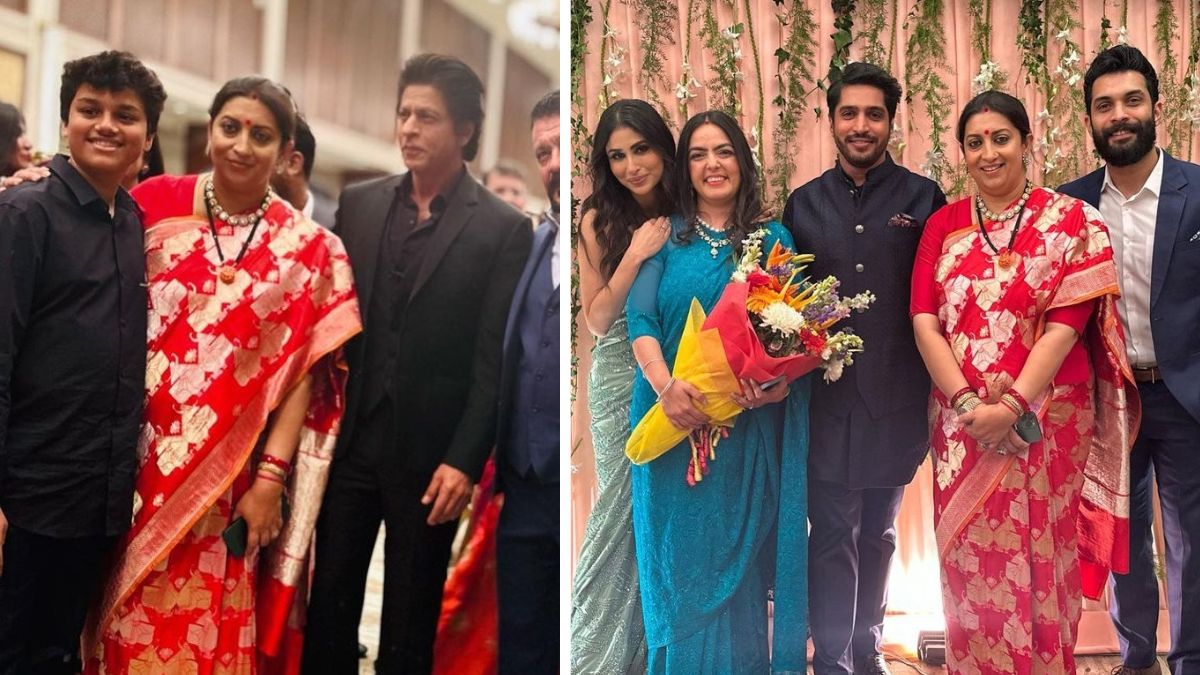 Shahrukh Khan, Mouni Roy Spotted At Smriti Irani’s Daughter Shallene Irani’s Reception: Checkout!