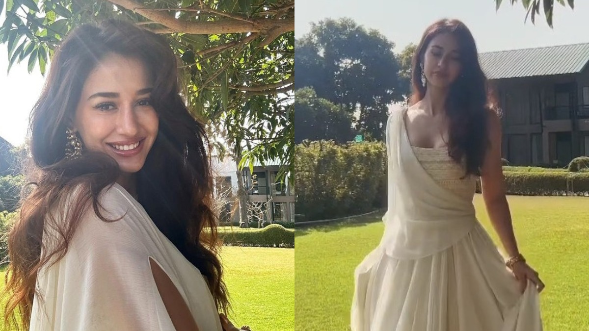 Desi Style Statement: Disha Patani Is The Definition Of Ethnic Gracefulness In A White Anarkali Suit!