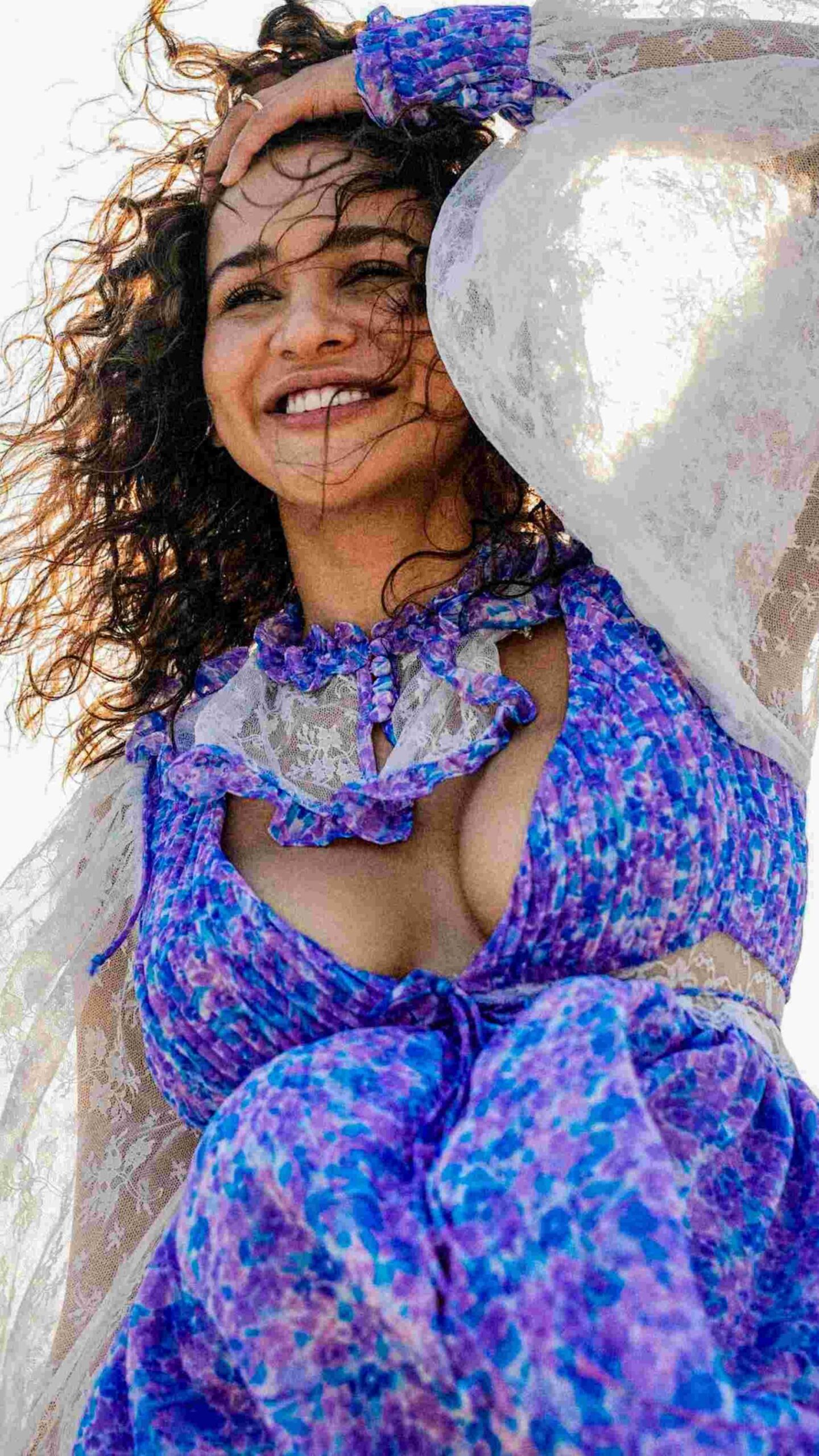 Aisha Sharma hottest stills in Blue outfit