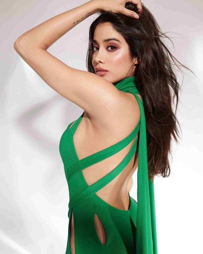 Janhvi Kapoor looks hot in green cutout dress