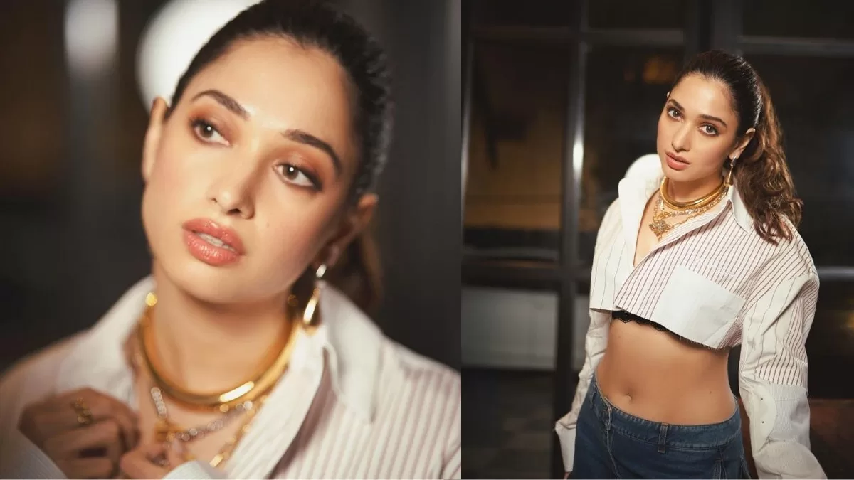 Street Fashion: Tamannaah Bhatia Totally Rocks The Cool And Casual Look In Crop Top And Blue Jeans!