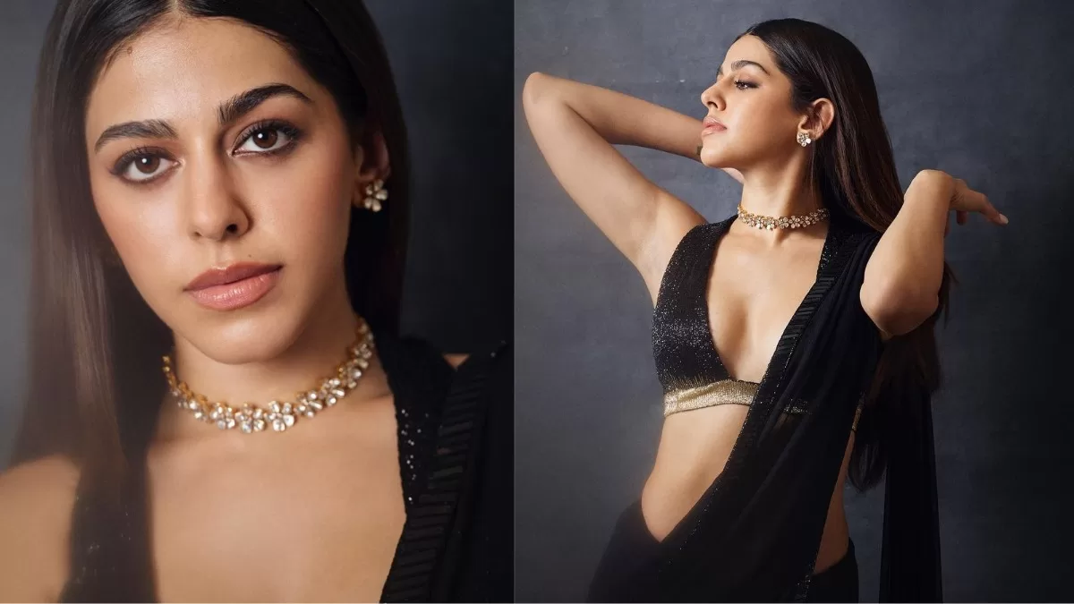 Style Diaries: Alaya F Channels Her Inner Desi Girl In A Ravishing Black Saree And Bold Bikini Blouse!