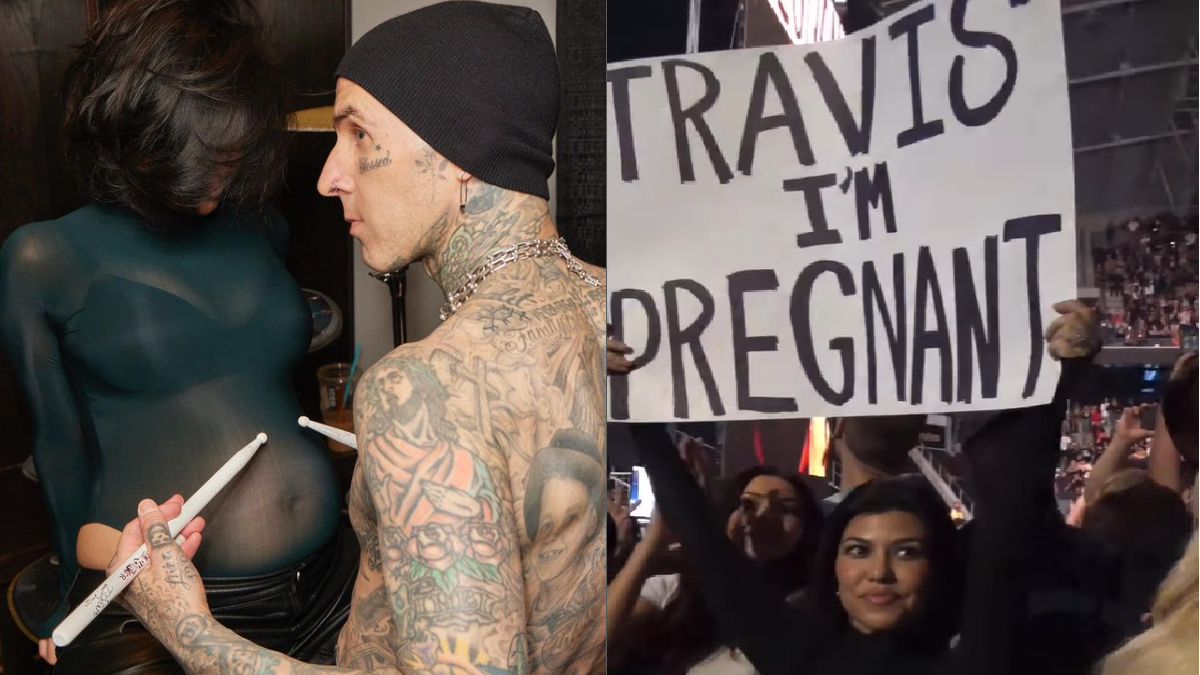 Kourtney Kardashian Reveals Her Pregnancy During Travis’s Concert. Check out the ex’s reaction