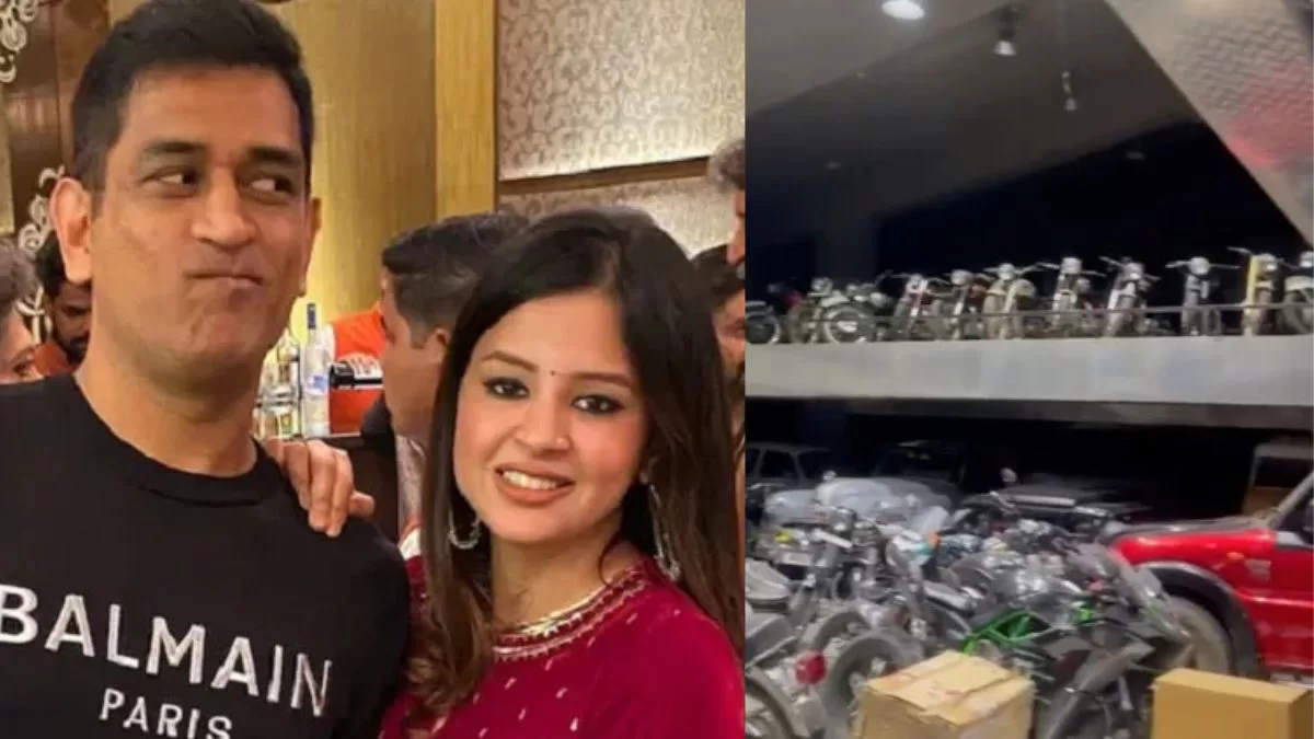 Sakshi Dhoni Shows Husband MS Dhoni’s Huge Bike Collection; He Says: ‘You Took Everything From Me’