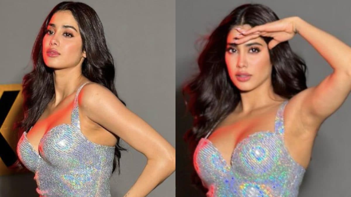 Janhvi Kapoor Goes Bold And Bling At Bawaal Screening; See Photos