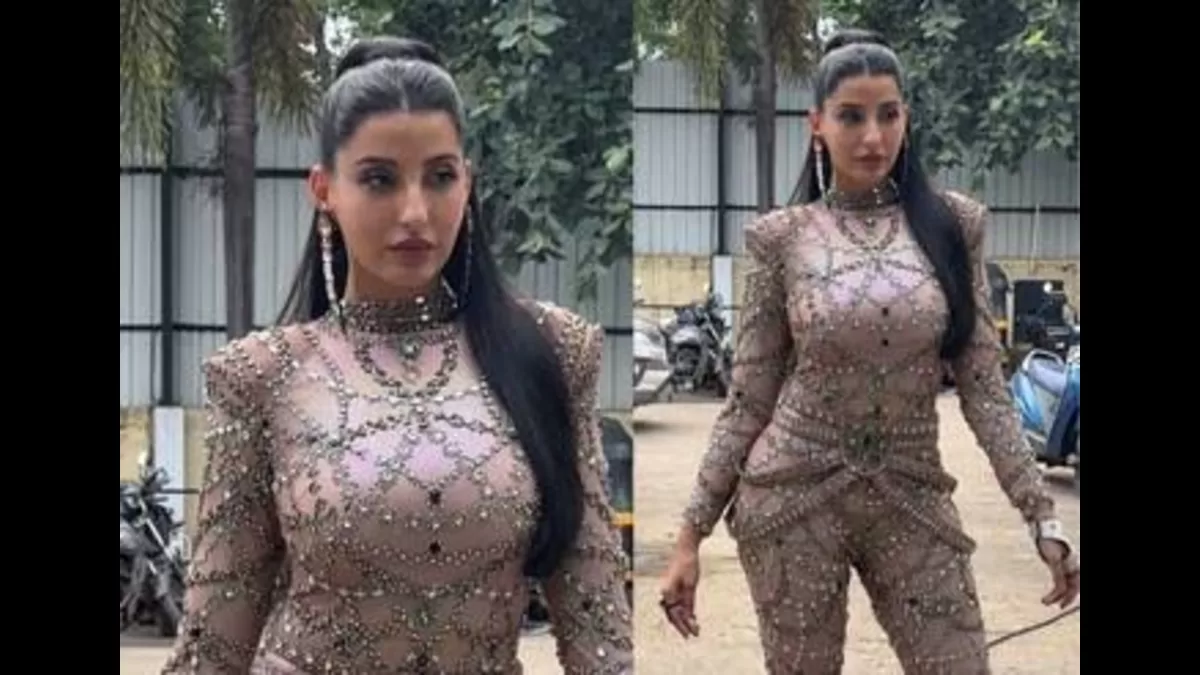 Fashion Diaries: Nora Fatehi Dazzles In A Bejewelled Bodycon Look With A Furry Cape, Proves She’s A Real Queen!