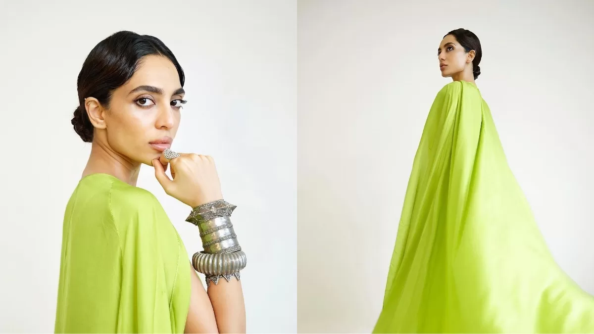 Fashion Alert: Sobhita Dhulipala Nailed The Ethnic Look In A Neon Green Saree With A Modern Cape!