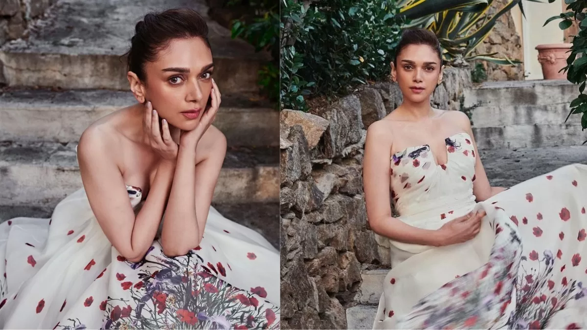 Aditi Rao Hydari Casts A Magical Spell In A Strapless White Floral Gown!