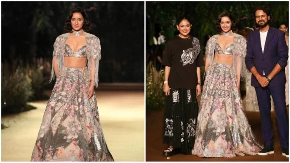 Style Check: Shraddha Kapoor Walks The Ramp As Showstopper In A Shiny Silver Lehenga; Check Out!