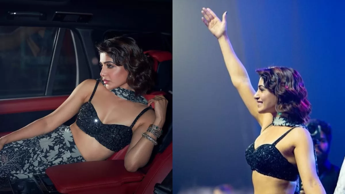 Fashion Goals: Samantha Ruth Prabhu Is A Floral Dream In A Black Sequin Lehenga And Bralette!
