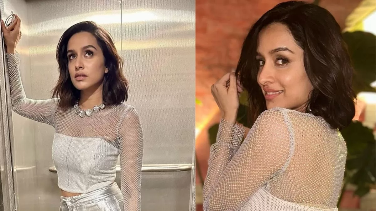 Style File: Shraddha Kapoor Just Turned On Our Party Mode In A Mesh Top And Metallic Flare Pants!