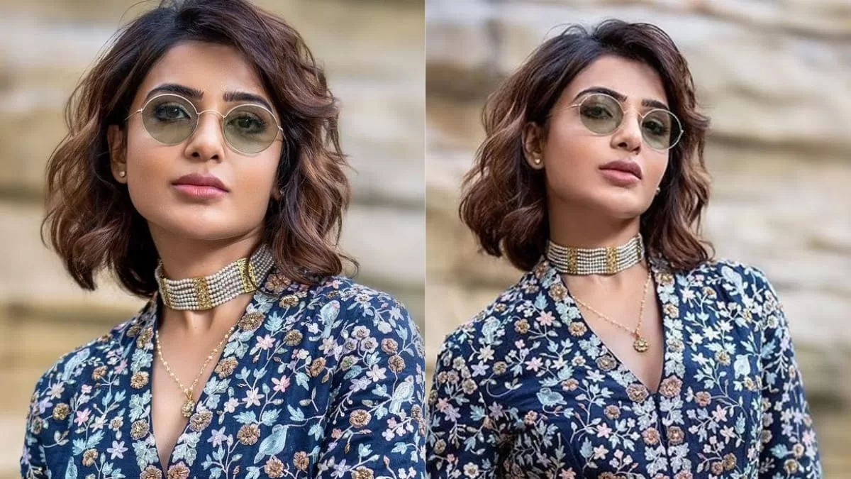 Style Game: Samantha Ruth Prabhu Exudes Ethnic Festive Elegance In A Blue Embroidered Sharara Set!