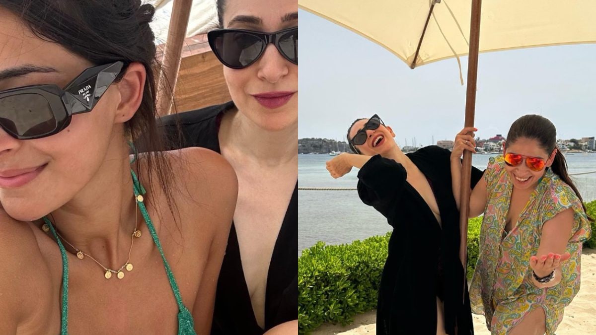 Sexy! Ananya Panday Slips Into A Green Bikini, Poses With Karisma Kapoor On Ibiza Vacation; Photos