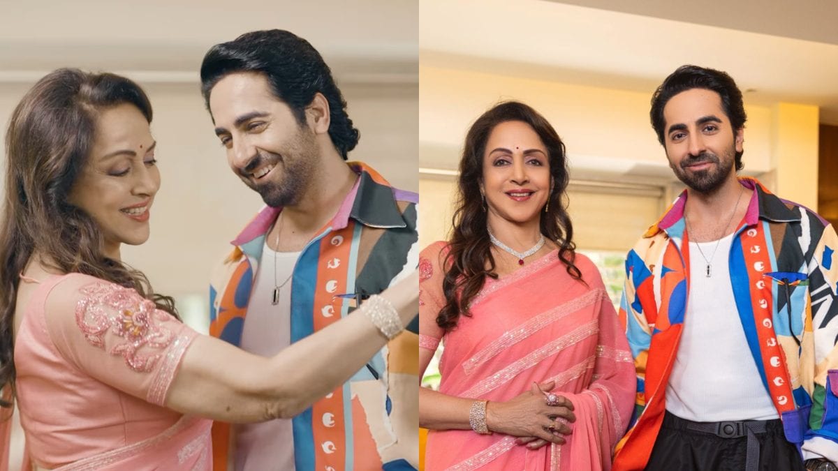 Hema Malini Blushes Hard As Ayushmann Khurrana Dances To ‘Dream Girl’ With Her; Video Goes Viral