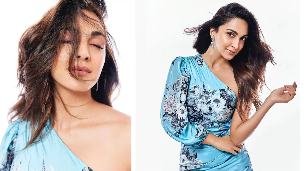 Fashion Goals: Kiara Advani Exudes Fresh Monsoon Style In A Blue One Shoulder Floral Gown!