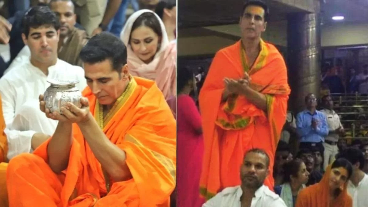 Akshay Kumar Visits Mahakal Temple In Ujjain With Family, Prays For Nation To Develop More!