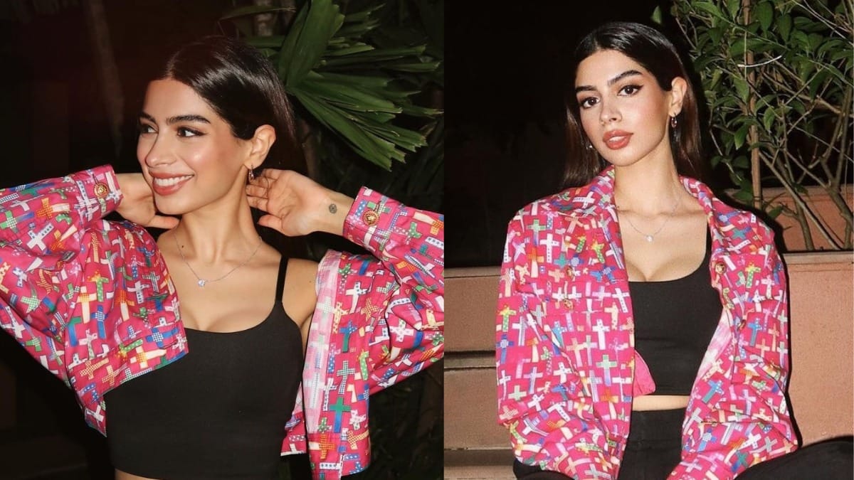 Khushi Kapoor’s Sassy Look In A Black Co-ord Set And Jacket Gave A New Definition To Casual Dressing!