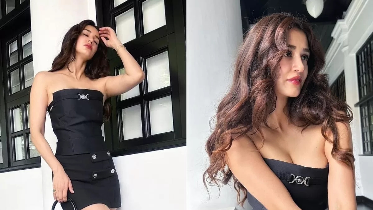 Disha Patani Serves Up Monochrome Magic In A Strapless Black Mini Dress That Elevated The Oomph Factor!
