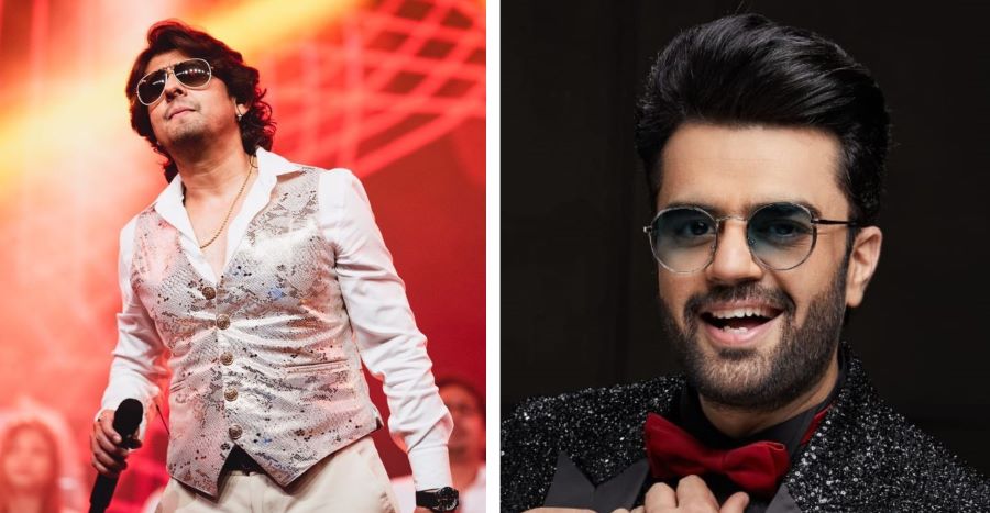 Sonu Nigam and Maniesh Paul engage in a jam session