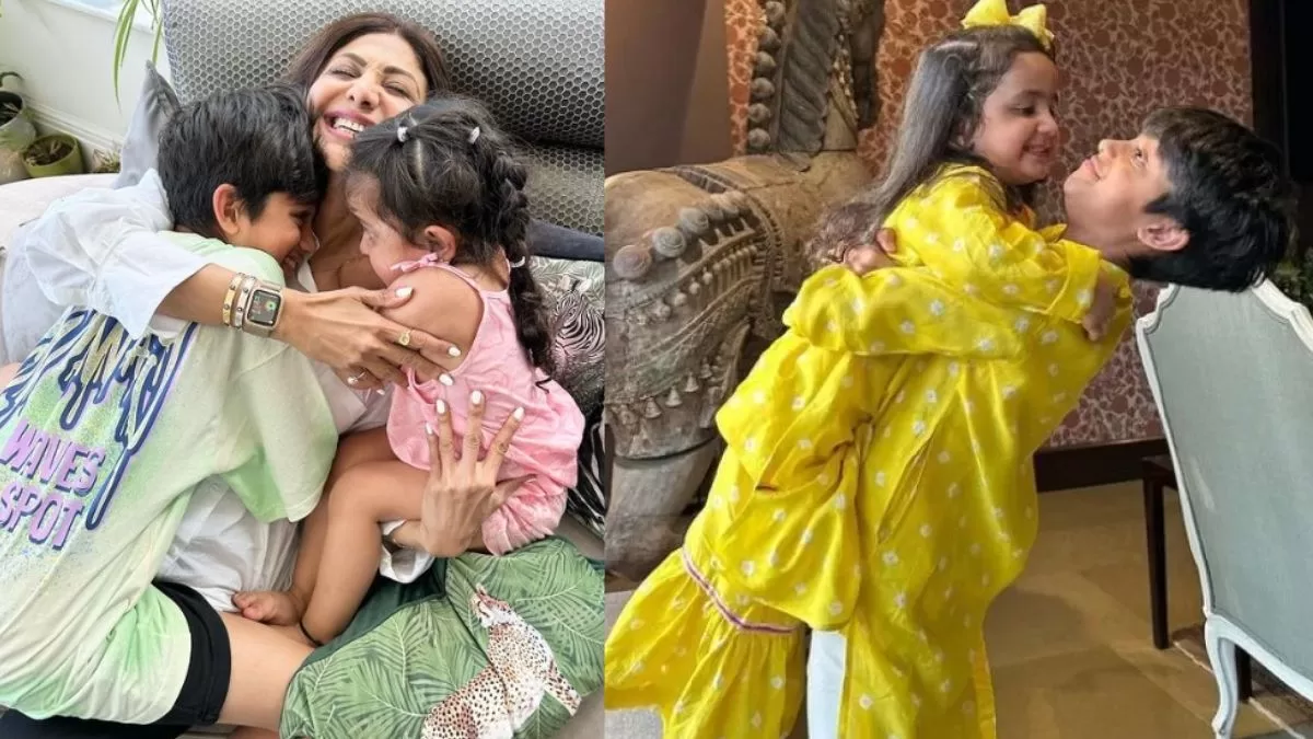 Shilpa Shetty’s Adorable Kids, Viaan-Samisha Twin In Yellow-Hued Outfits As They Celebrate Rakhi!