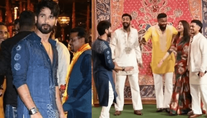 Shahid Kapoor Gets Photobombed By Hardik And Krunal At Ambani’s Puja, Actor Handles The Awkward Moment: See Here!