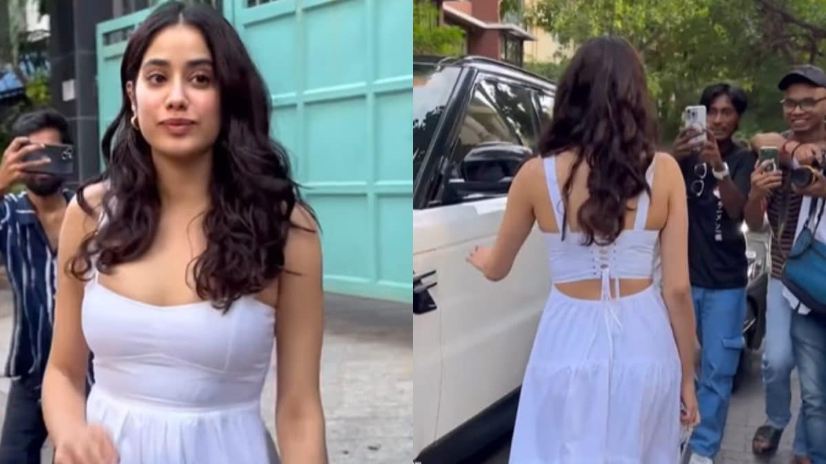 Janhvi Kapoor Serves A Summer Chic Look In A White Strappy, Tea-Length Dress; Watch