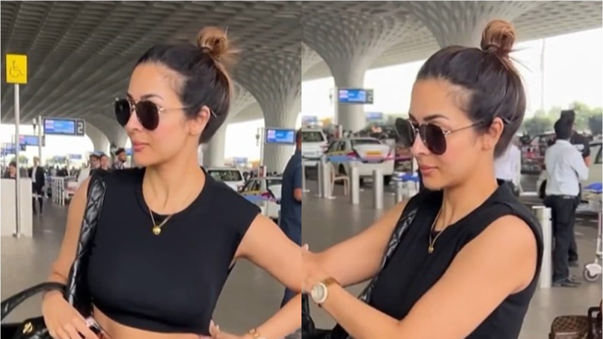Malaika Arora Amps Up The Airport Look In All Black Ensemble, Flaunts Her Perfect Curves; Watch