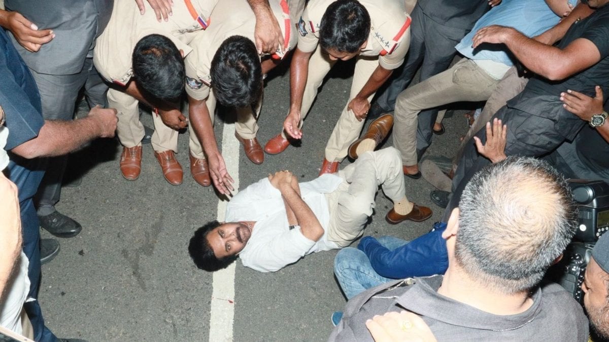 Pawan Kalyan Detained After He Lies Down On The Road To Protest; Here’s Why