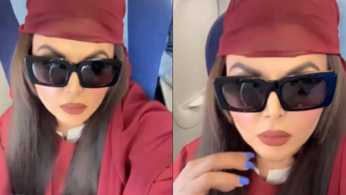 Rakhi Sawant Stuck In Flight After Private Jet Skids Off Mumbai Airport Runway; Watch Video