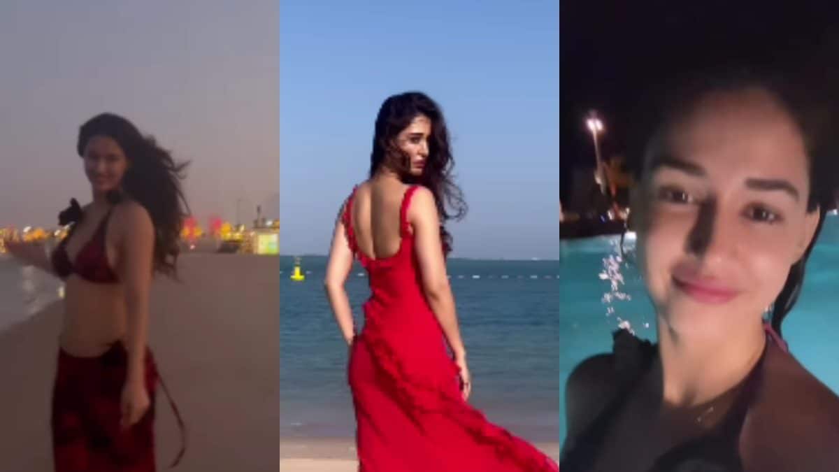 Sexy! Disha Patani Takes Dip In Pool Wearing A Racy Red Bikini, Hot Video Goes Viral; Watch