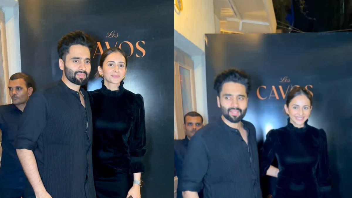 Rakul Preet Singh, Jackky Bhagnani Twin In Black At Shah Rukh Khan’s Dunki Wrap-Up Party