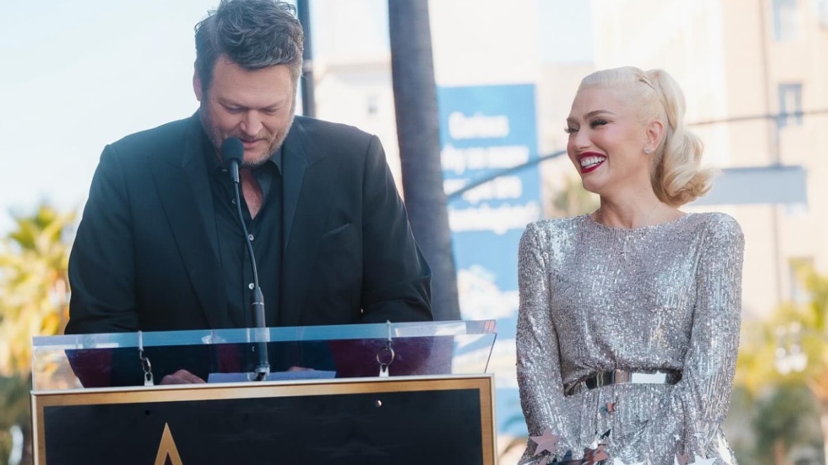 Gwen Stefani Moved To Tears With Husband Blake Shelton’s Walk To Fame Speech