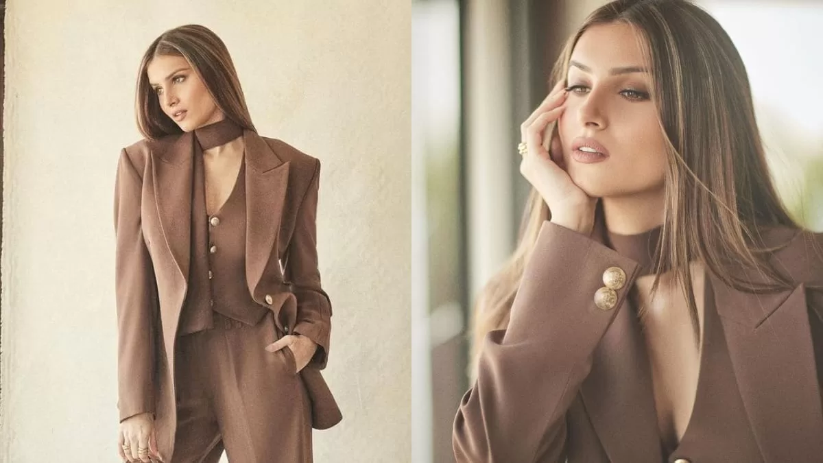 Tara Sutaria Adds A Sassy Twist To Power Dressing In A Brown Pantsuit With Golden Pumps!