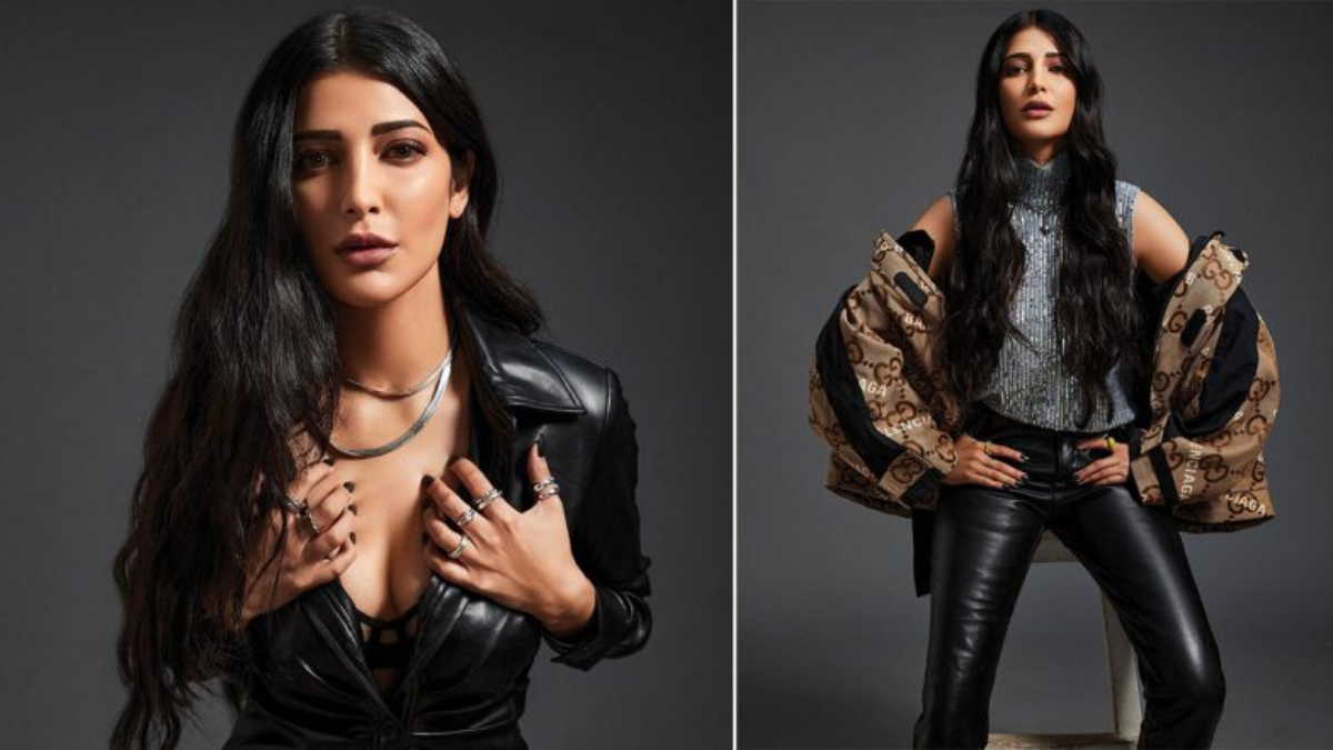 STYLE ALERT: Shruti Haasan’s Black Bodysuit And Baggy Pants Look Is All Things Bold And Beautiful; See Pics