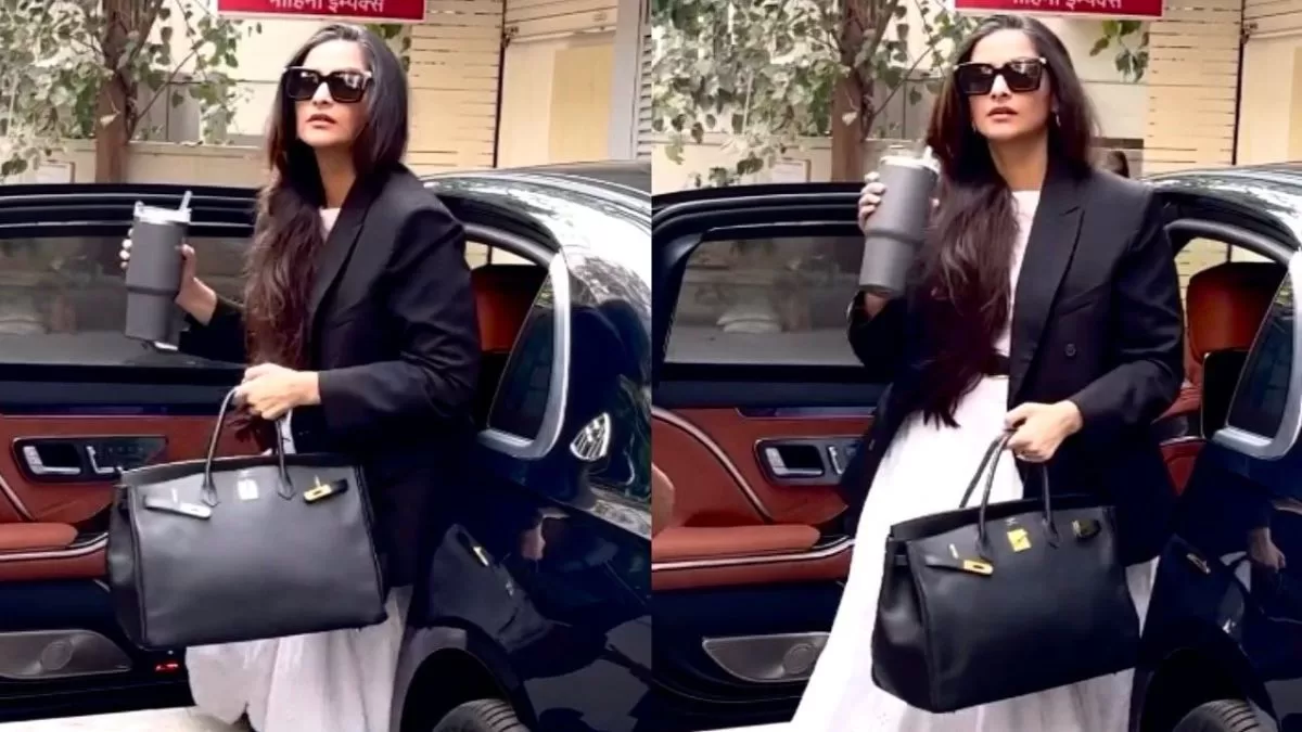 Sonam Kapoor Flaunts Effortless Style In Black Blazer-White Dress Ensemble