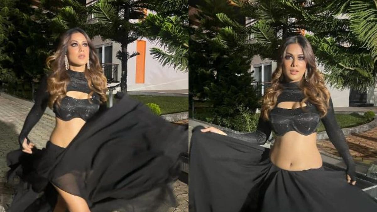 Sexy! Nia Sharma Kicks Off Spooky Season In A Maxi and Plunging Neckline Crop Top; See Photos