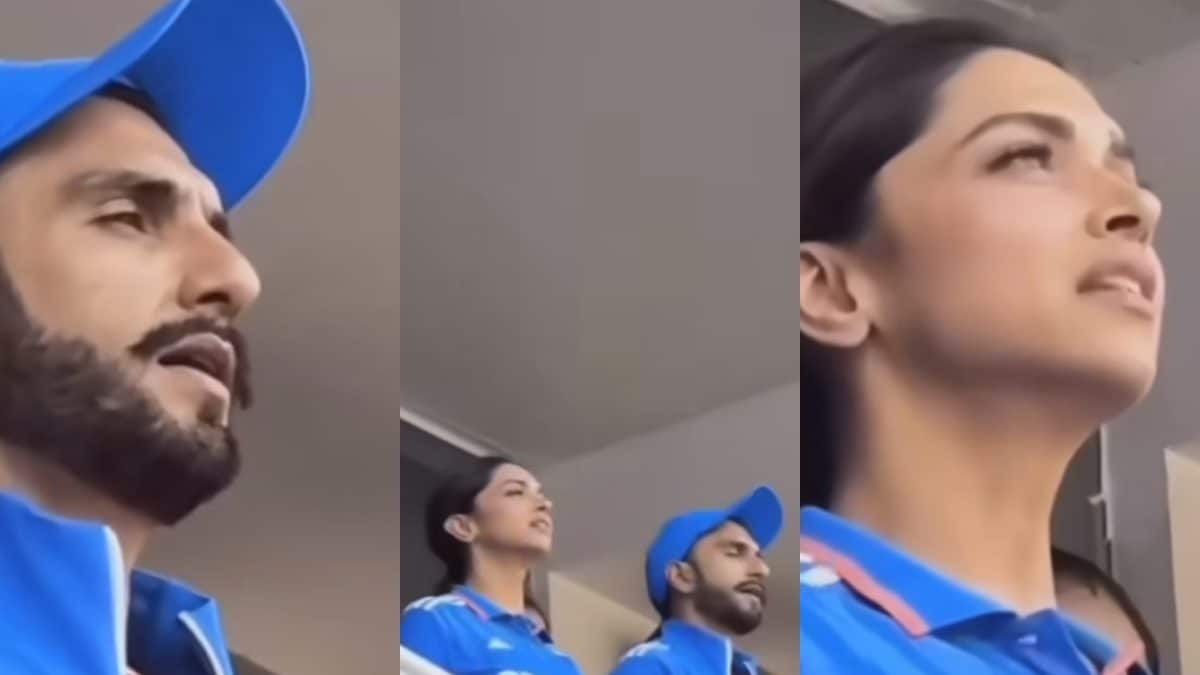 IND Vs AUS: Ranveer Singh, Deepika Padukone Sing National Anthem With The Entire Stadium, Watch Viral Video