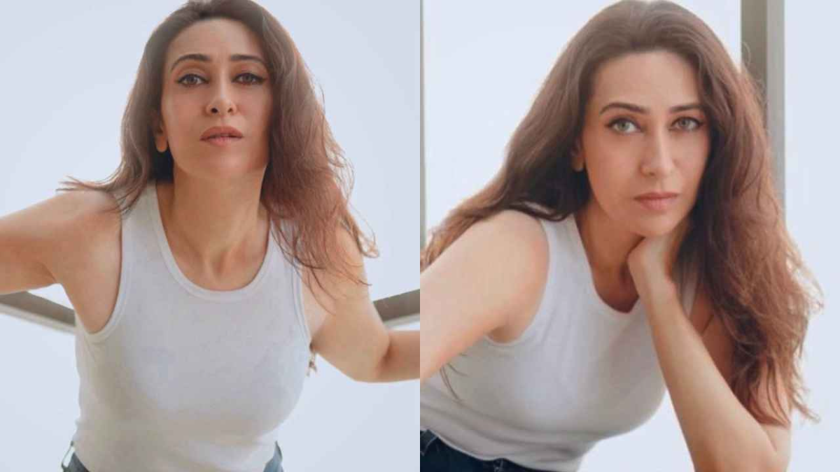 Karisma Kapoor Looks Effortlessly Chic In Blue Baggy Denim Jeans, White Top; Pics Inside