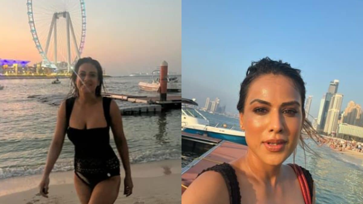 Sexy! Nia Sharma Turns Up The Heat In A Black Monokini As She Flaunts Her Curves; See Hot Photos