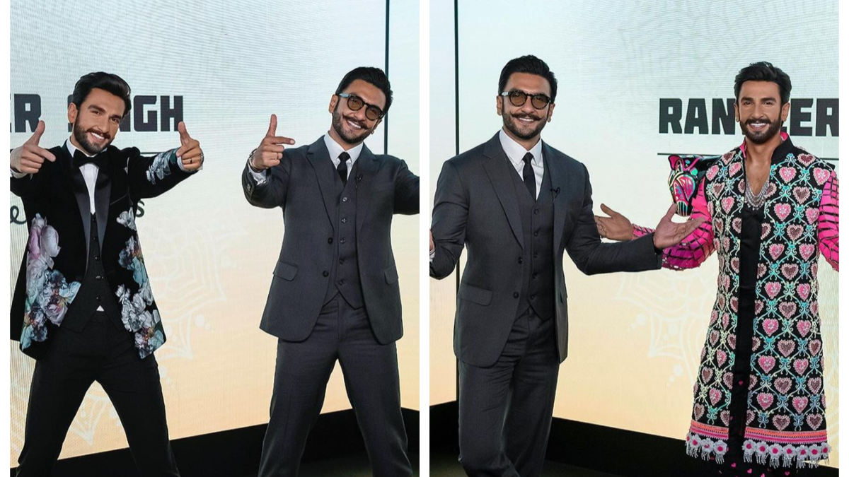 Ranveer Singh Poses With Wax Statues Of Him At Madame Tussauds’; Guess Which One Is Him