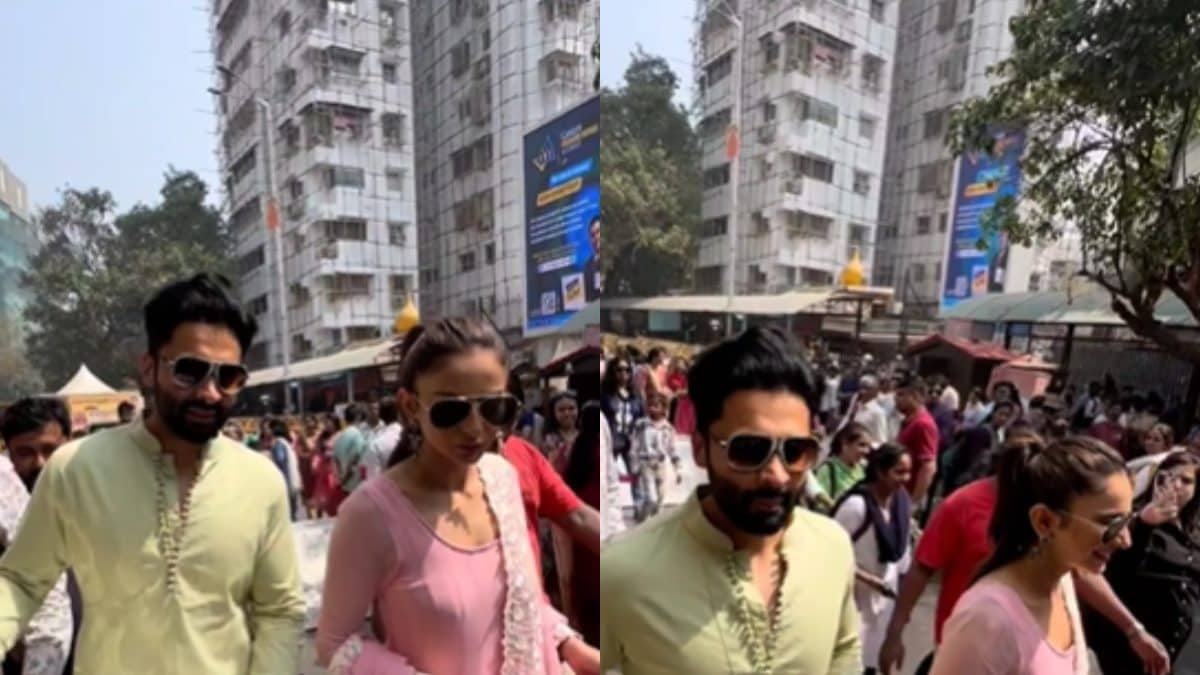 Rakul Preet Singh, Jackky Bhagnani Visit Siddhivinayak, Seek Blessings Together Ahead of Their Wedding