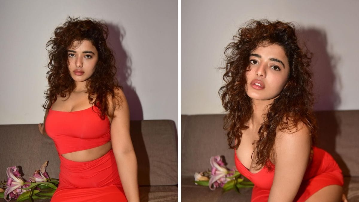 Actress Ketika Sharma Raises Temperatures In Stunning Red Dress