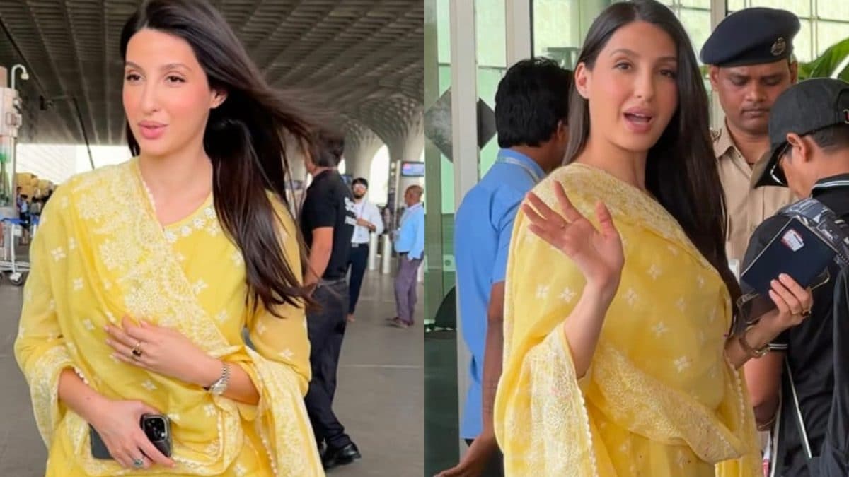 Nora Fatehi Takes Netizens By Surprise After She Gets Papped In A Yellow Suit; Video Goes Viral