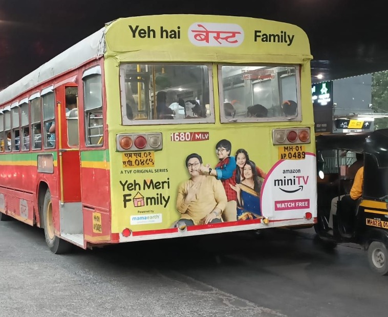 Amazon miniTV unveils an intriguing OOH campaign featuring BEST buses to promote Yeh Meri Family Season 3