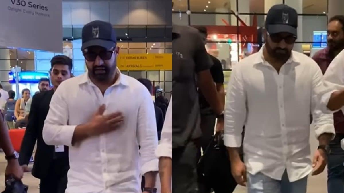Jr Ntr Lands In Mumbai For War 2 Shoot With Hrithik Roshan, Gets Papped At Airport; Watch