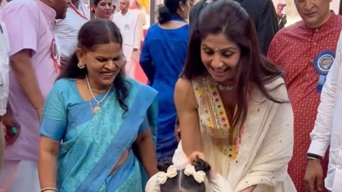 Shilpa Shetty, Daughter Chant ‘Jai Shri Ram’ As They Visit ISKCON Temple On Ram Navami