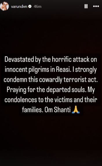 Varun Dhawan condemns Reasi attack | Instant Bollywood Varun Dhawan condemns Reasi attack